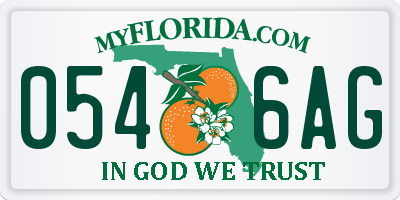 FL license plate 0546AG