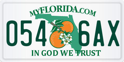 FL license plate 0546AX