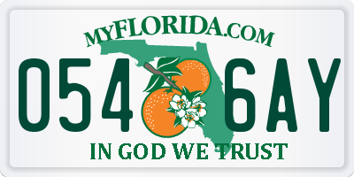 FL license plate 0546AY