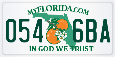 FL license plate 0546BA
