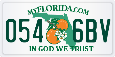 FL license plate 0546BV