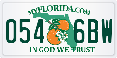 FL license plate 0546BW