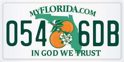 FL license plate 0546DB