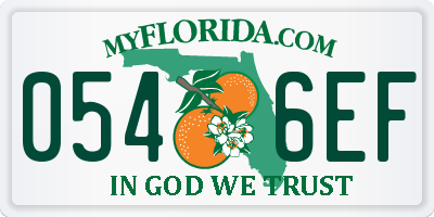 FL license plate 0546EF