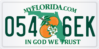 FL license plate 0546EK