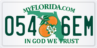 FL license plate 0546EM