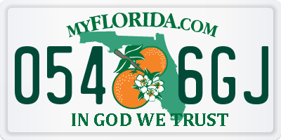 FL license plate 0546GJ
