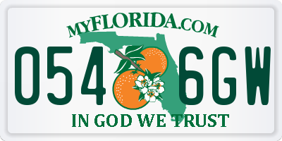 FL license plate 0546GW