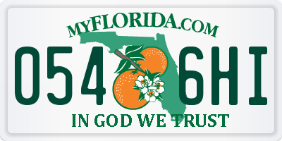 FL license plate 0546HI