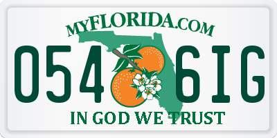 FL license plate 0546IG