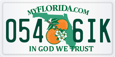FL license plate 0546IK