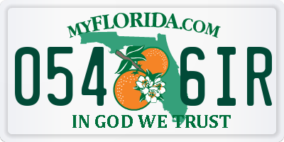 FL license plate 0546IR
