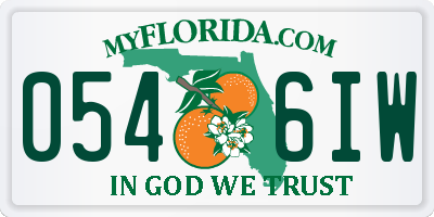 FL license plate 0546IW