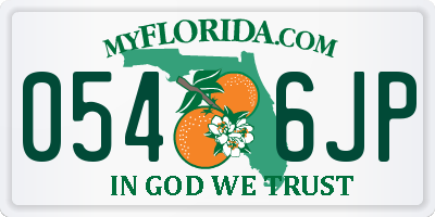 FL license plate 0546JP