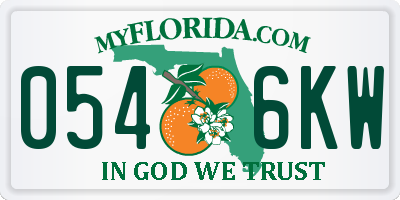 FL license plate 0546KW