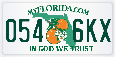 FL license plate 0546KX