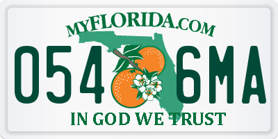FL license plate 0546MA
