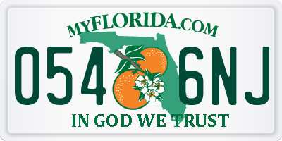 FL license plate 0546NJ