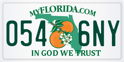 FL license plate 0546NY
