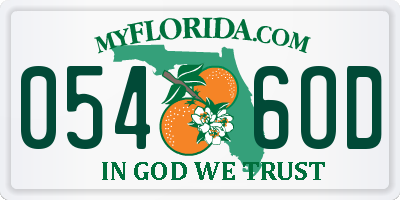 FL license plate 0546OD