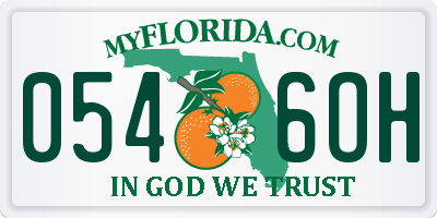 FL license plate 0546OH