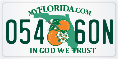 FL license plate 0546ON