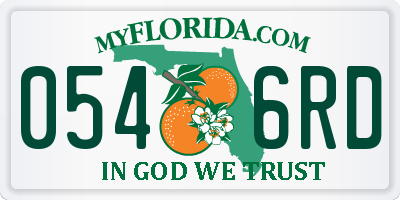 FL license plate 0546RD