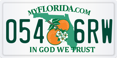 FL license plate 0546RW