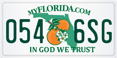 FL license plate 0546SG
