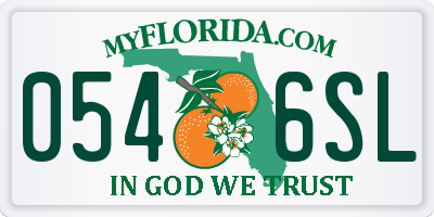 FL license plate 0546SL