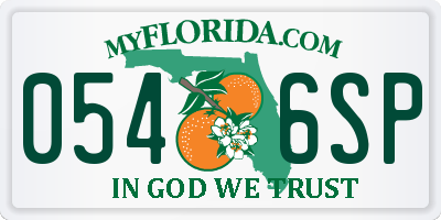FL license plate 0546SP