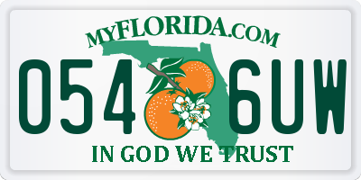 FL license plate 0546UW