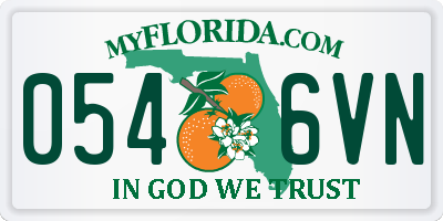 FL license plate 0546VN