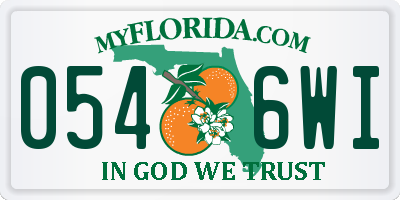FL license plate 0546WI