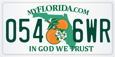 FL license plate 0546WR