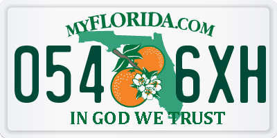 FL license plate 0546XH