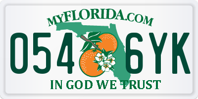FL license plate 0546YK