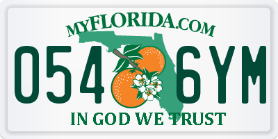 FL license plate 0546YM