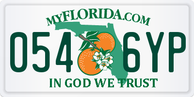 FL license plate 0546YP
