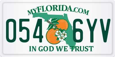 FL license plate 0546YV