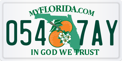 FL license plate 0547AY