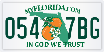 FL license plate 0547BG