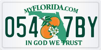 FL license plate 0547BY