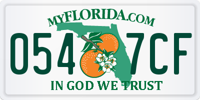 FL license plate 0547CF