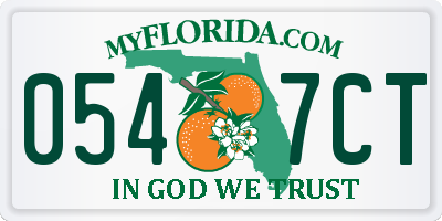 FL license plate 0547CT