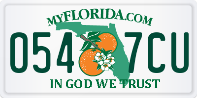 FL license plate 0547CU