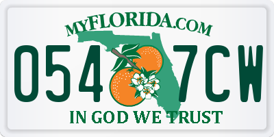 FL license plate 0547CW