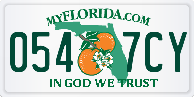 FL license plate 0547CY