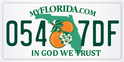 FL license plate 0547DF