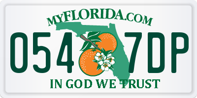 FL license plate 0547DP